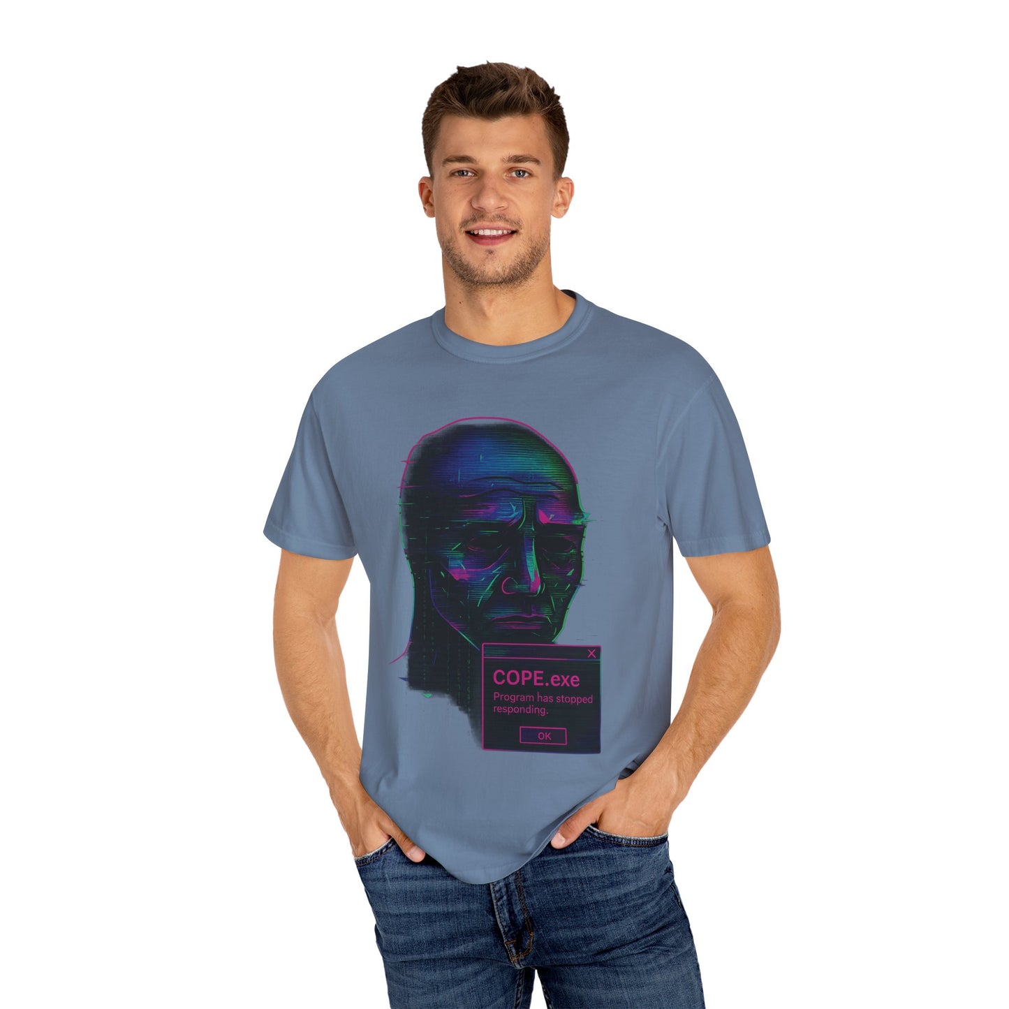 COPE.exe | Glitch Wojak Premium Tee – Limited Print