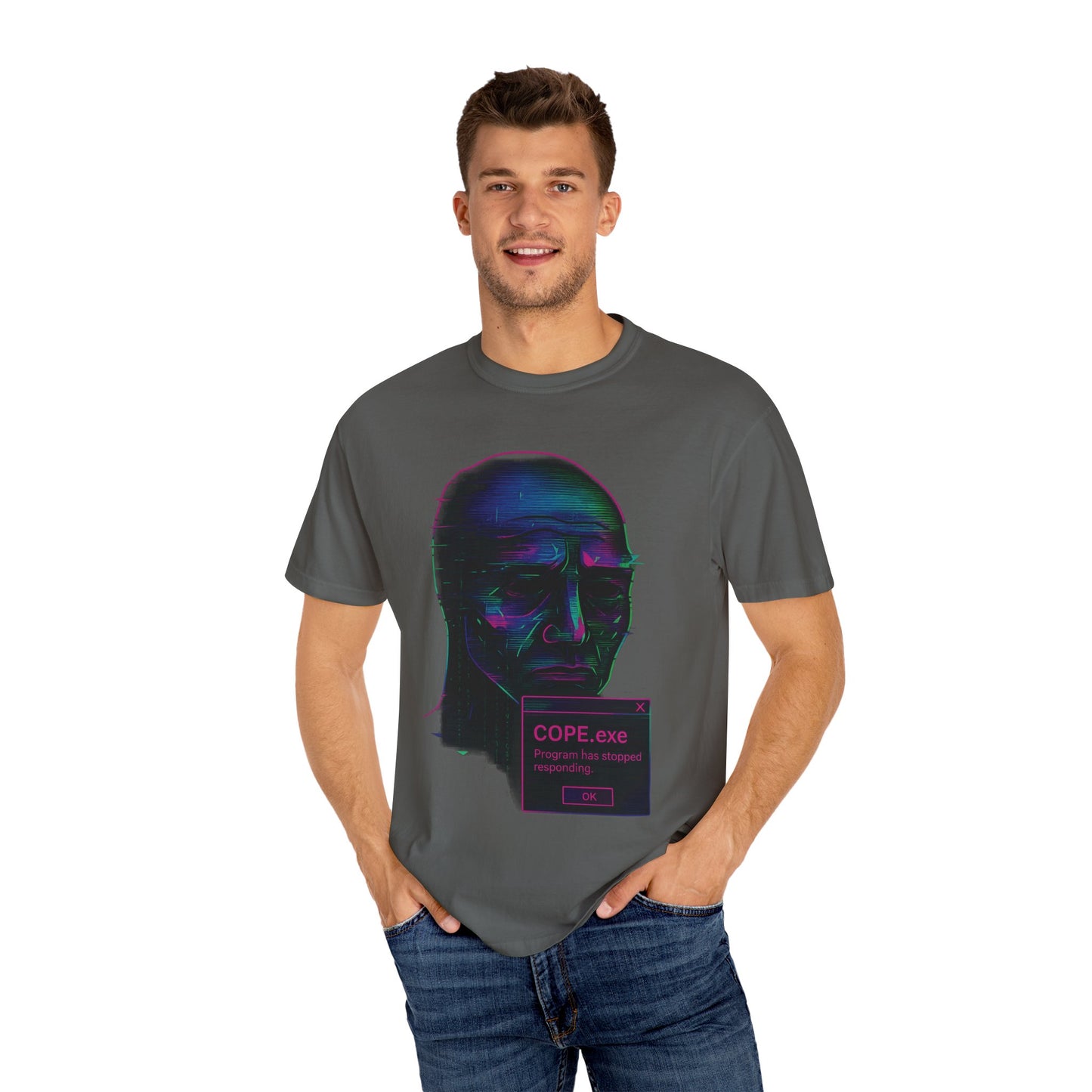 COPE.exe | Glitch Wojak Premium Tee – Limited Print