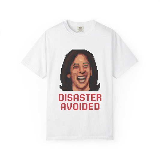 Disaster Avoided – Kamala Pixel Art Meme Tee