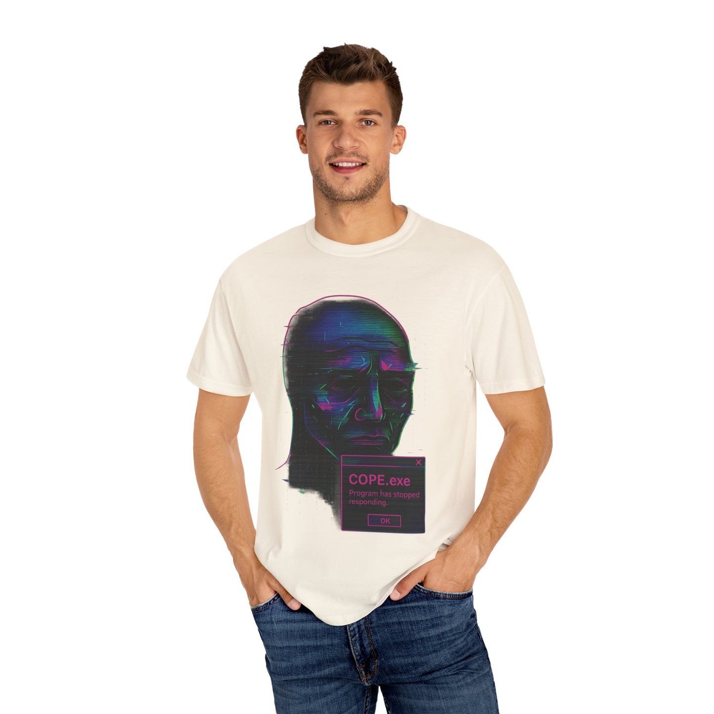 COPE.exe | Glitch Wojak Premium Tee – Limited Print