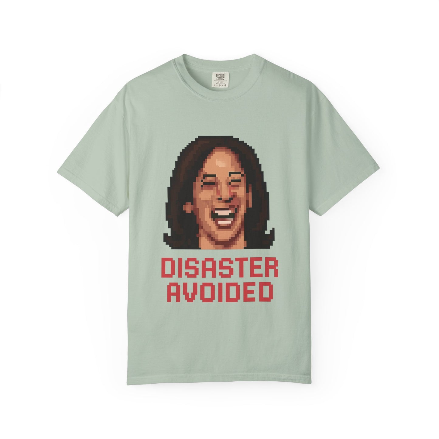 Disaster Avoided – Kamala Pixel Art Meme Tee