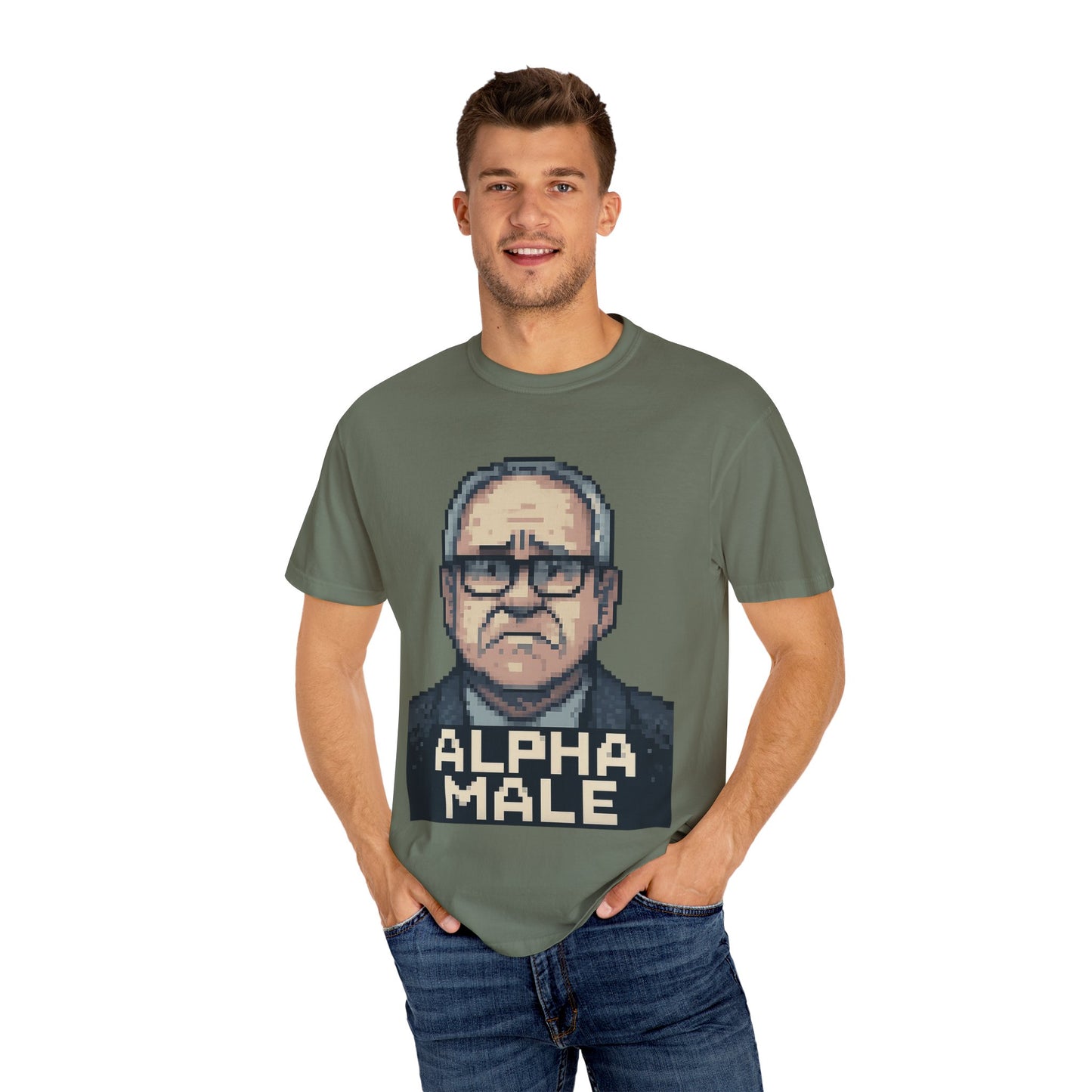 Tim Walz Worried Face "Alpha Male" Meme Tee