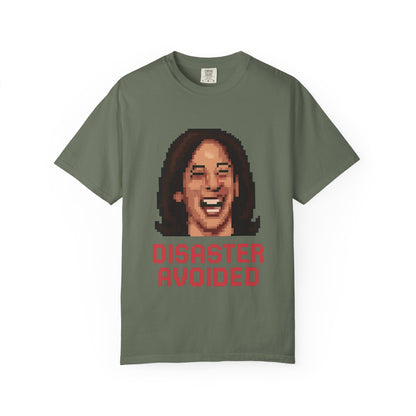 Disaster Avoided – Kamala Pixel Art Meme Tee