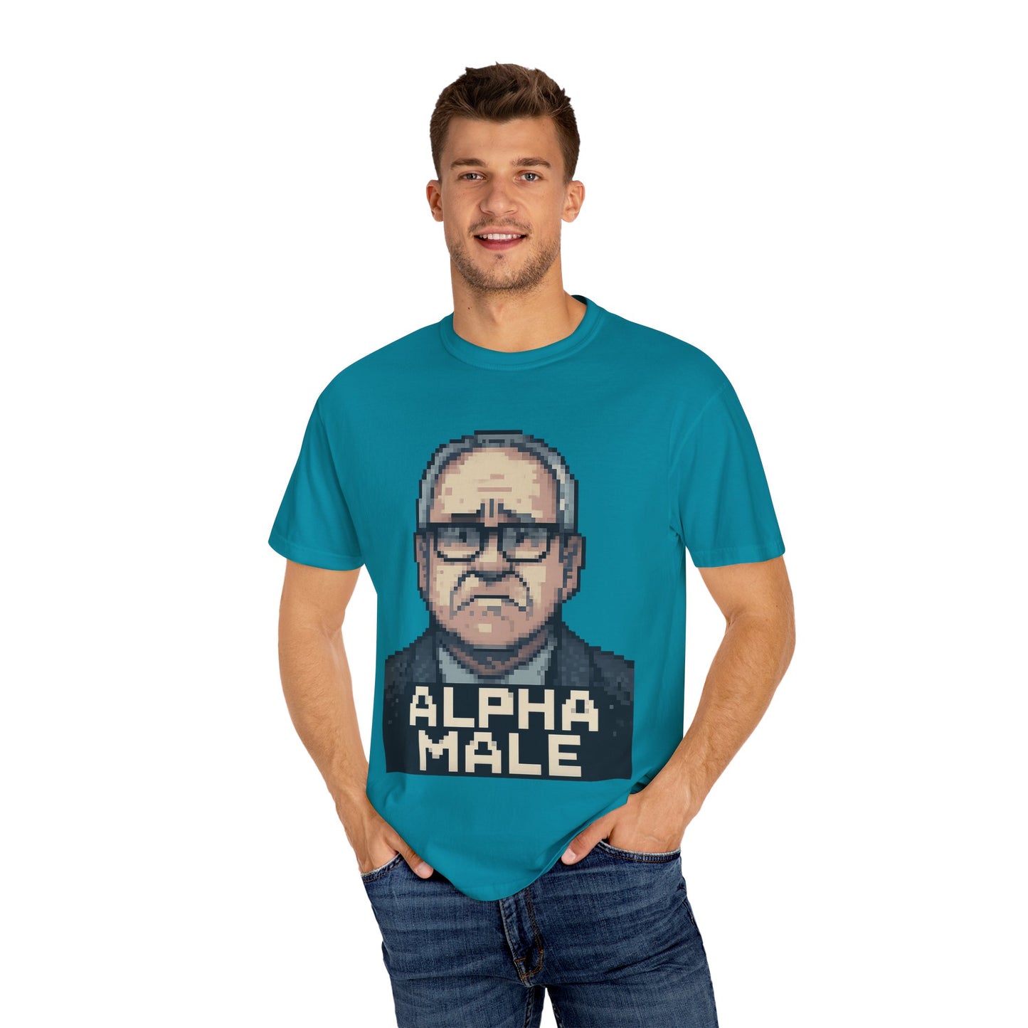 Tim Walz Worried Face "Alpha Male" Meme Tee