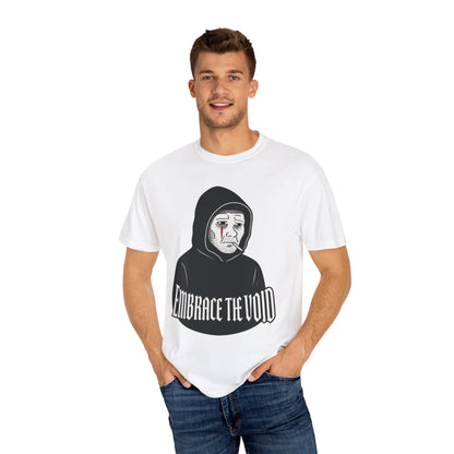 Doomer Descent Wojak T-Shirt – “Embrace the Void” Dark Meme Tee