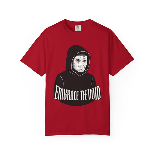 Doomer Descent Wojak T-Shirt – “Embrace the Void” Dark Meme Tee