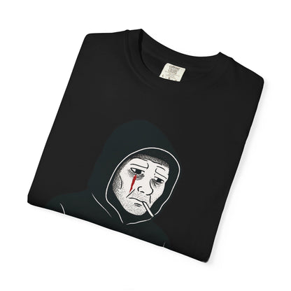 Doomer Descent Wojak T-Shirt – “Embrace the Void” Dark Meme Tee